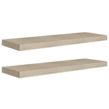 Étagères murales flottantes 2 pcs Chêne 80x23,5x3,8 cm MDF