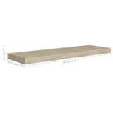 Étagères murales flottantes 2 pcs Chêne 80x23,5x3,8 cm MDF