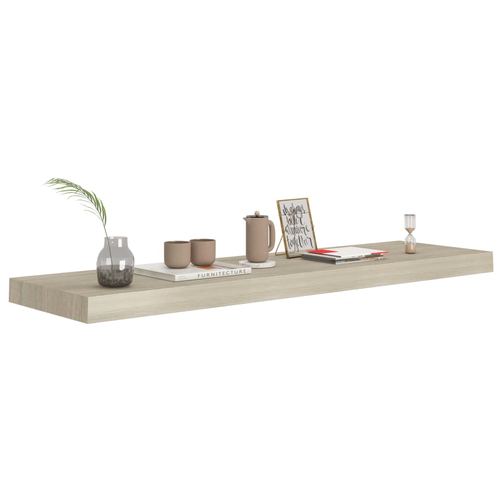 Étagère murale flottante chêne 90x23,5x3,8 cm MDF