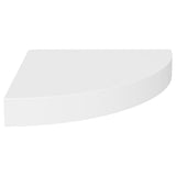 Étagères d'angle flottantes 4 pcs blanc 25x25x3,8 cm MDF