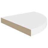 Étagère d'angle flottante blanc 35x35x3,8 cm MDF