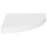 Étagères d'angle flottantes 2 pcs blanc 35x35x3,8 cm MDF