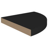 Étagères d'angle flottantes 2 pcs noir 35x35x3,8 cm MDF