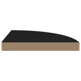 Étagères d'angle flottantes 2 pcs noir 35x35x3,8 cm MDF