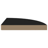 Étagères d'angle flottantes 4 pcs noir 35x35x3,8 cm MDF