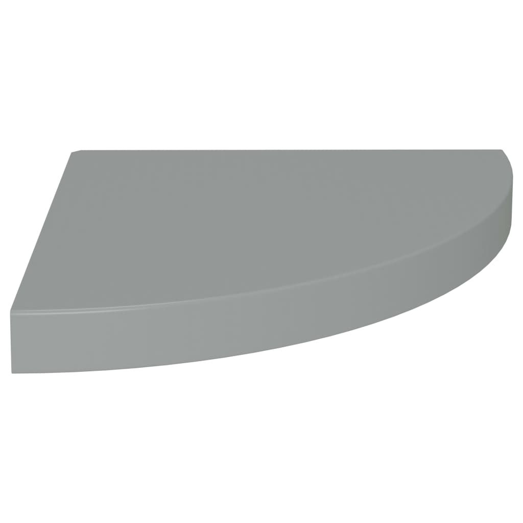 Étagères d'angle flottantes 2 pcs gris 35x35x3,8 cm MDF