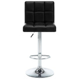 Tabourets de bar lot de 2 noir similicuir