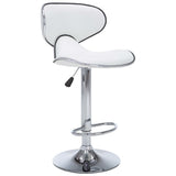 Tabourets de bar 2 pcs blanc similicuir