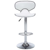 Tabourets de bar 2 pcs blanc similicuir