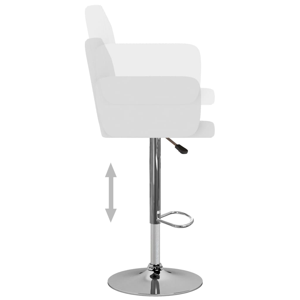 Tabourets de bar lot de 2 blanc similicuir