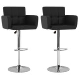 Tabourets de bar lot de 2 noir similicuir