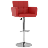 Tabourets de bar lot de 2 rouge similicuir