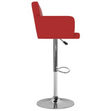 Tabourets de bar lot de 2 rouge similicuir