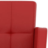 Tabourets de bar lot de 2 rouge similicuir