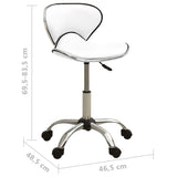 Tabouret de salon et spa Blanc Similicuir