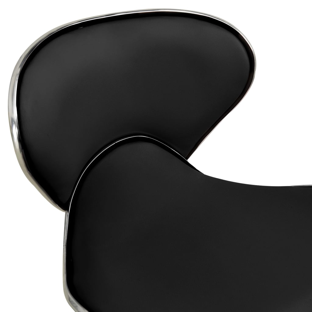 Tabouret de salon et spa Noir Similicuir