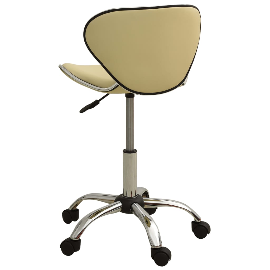 323677 vidaXL Salon Spa Stool Cream Faux Leather