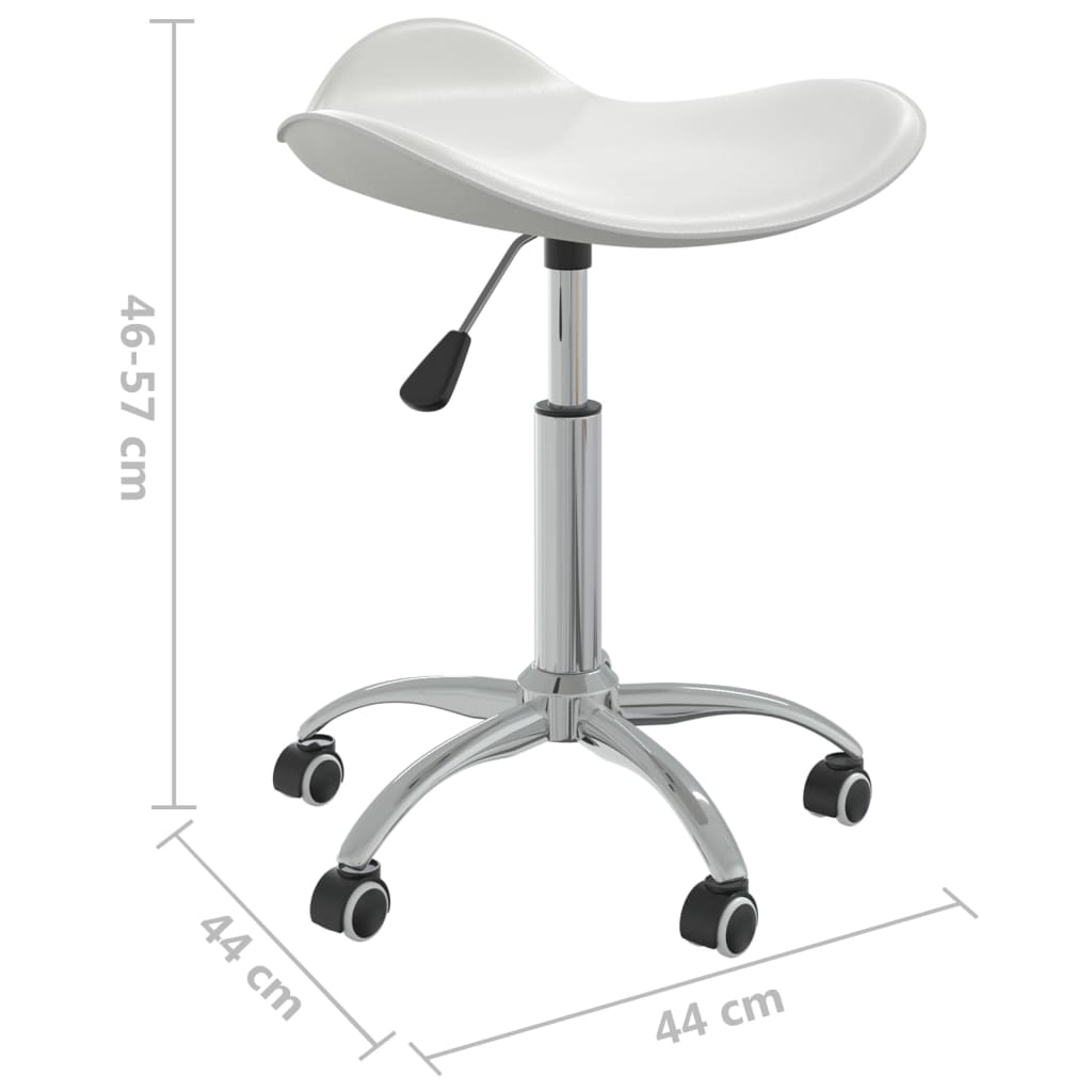 White Faux Leather Lounge and Spa Stool