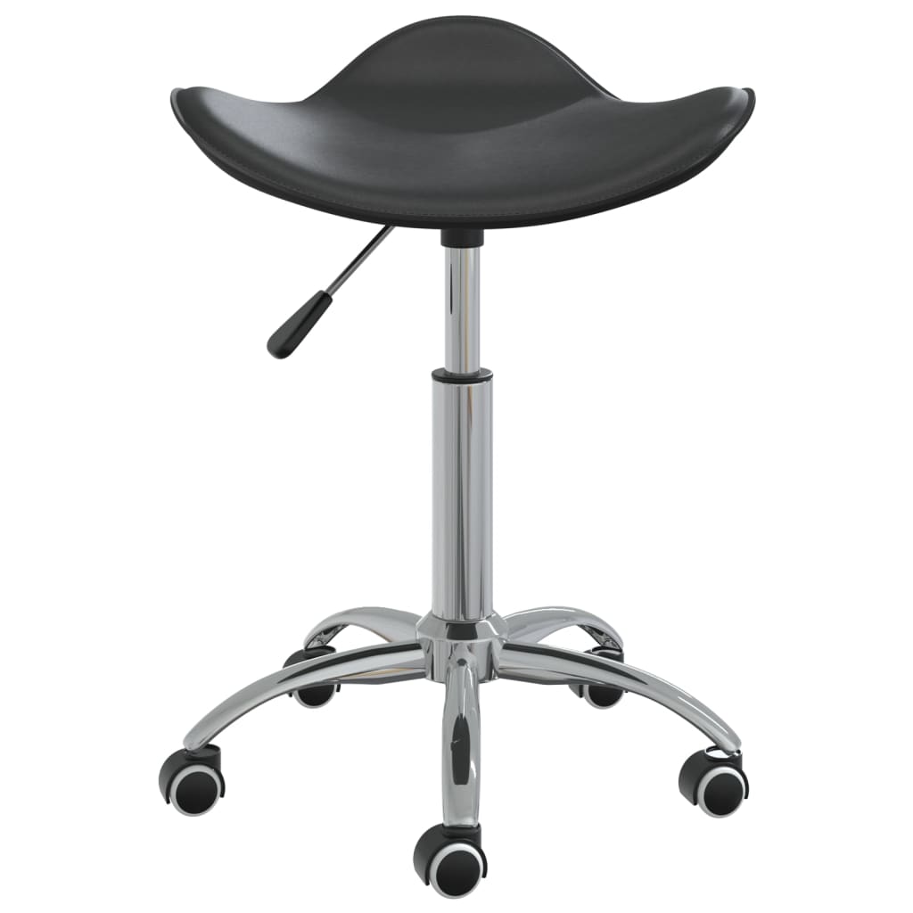 Tabouret de salon et spa Noir Similicuir