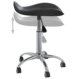 Tabouret de salon et spa Noir Similicuir