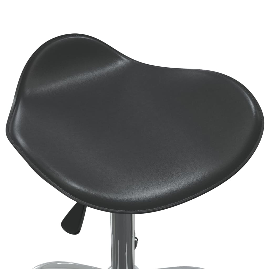 Tabouret de salon et spa Noir Similicuir