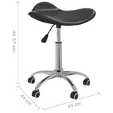 Tabouret de salon et spa Noir Similicuir