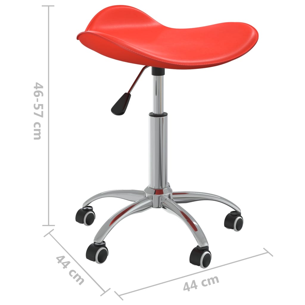 Tabouret de salon et spa Rouge Similicuir