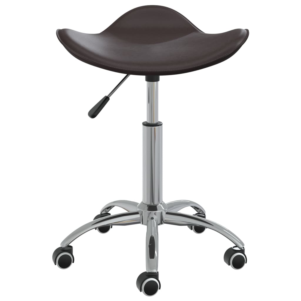 Brown Faux Leather Lounge and Spa Stool