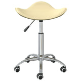 Tabouret de salon et spa Crème Similicuir