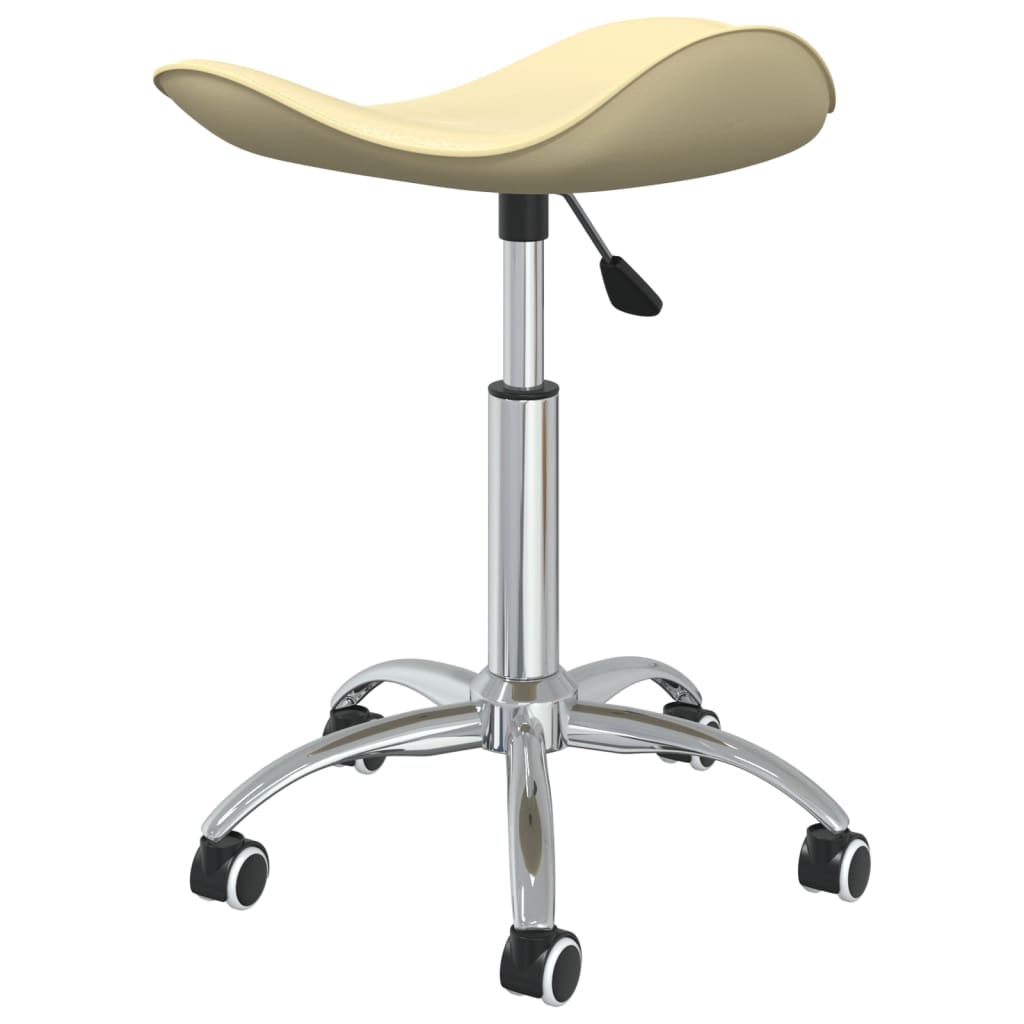 Tabouret de salon et spa Crème Similicuir