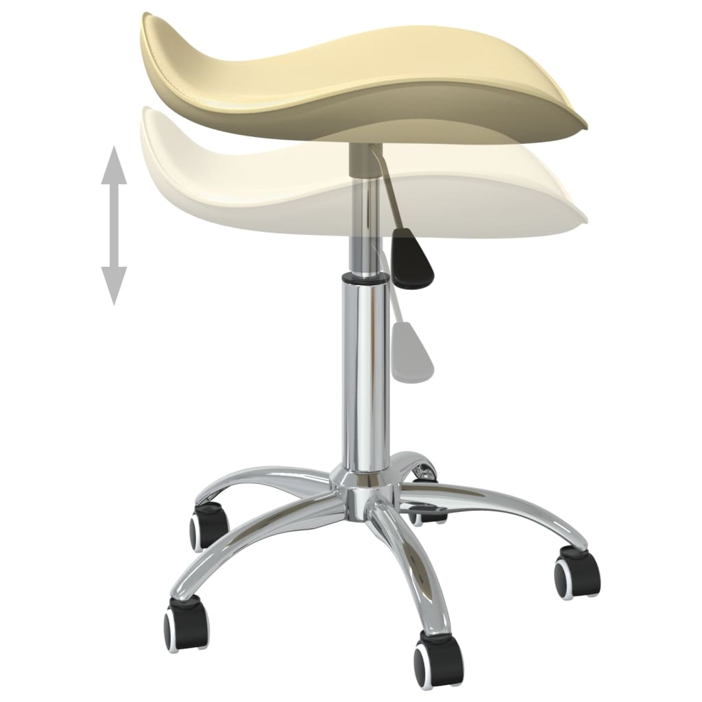 Tabouret de salon et spa Crème Similicuir