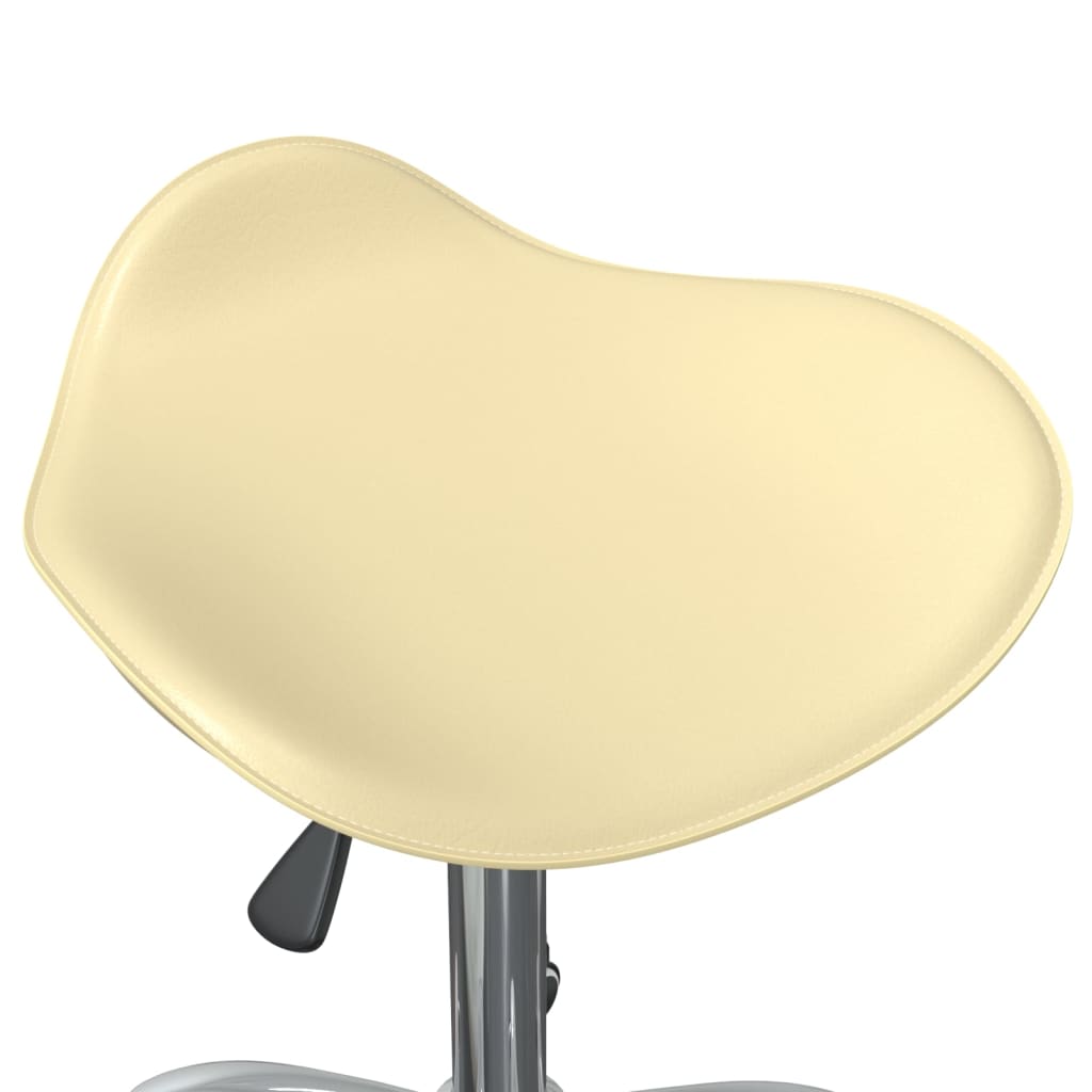 Tabouret de salon et spa Crème Similicuir