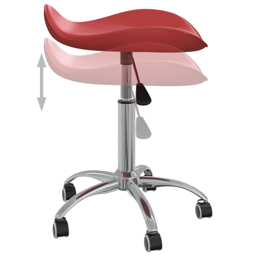 Tabouret de salon et spa Rouge bordeaux Similicuir