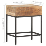 Table d'appoint 40x30x50 cm Bois massif de manguier brut