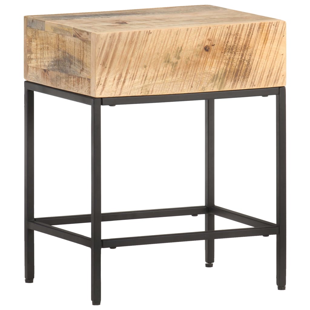 Table d'appoint 40x30x50 cm Bois massif de manguier brut