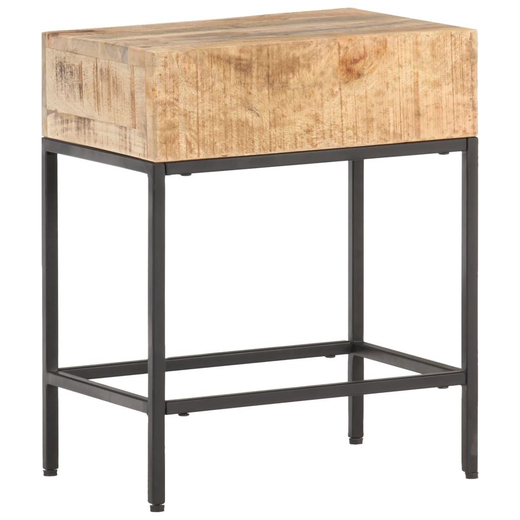 Table d'appoint 40x30x50 cm Bois massif de manguier brut