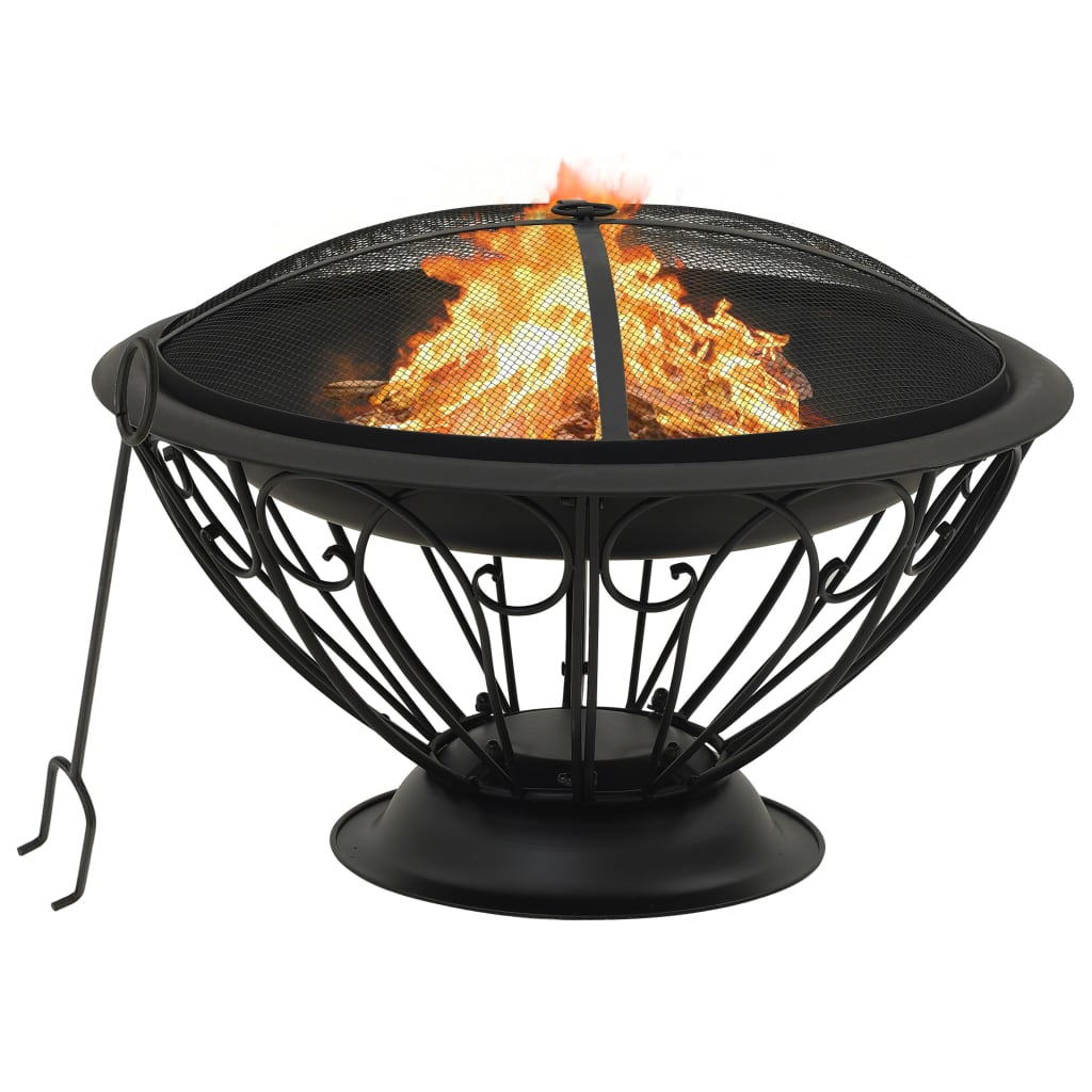 Fireplace with poker 75 cm XXL Steel