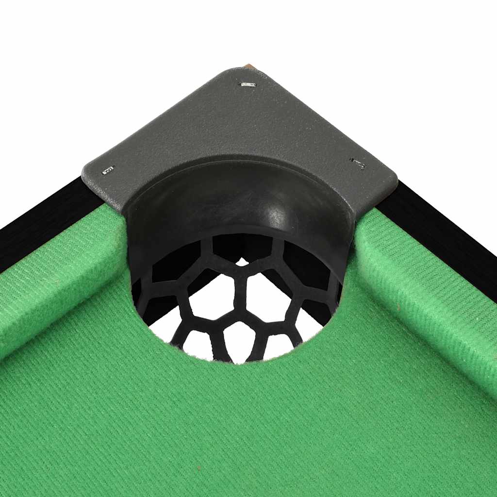 Mini table de billard 3 pieds 92x52x19 cm Noir et vert