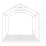 PVC-Garagenzelt 2,4x2,4 m Grün