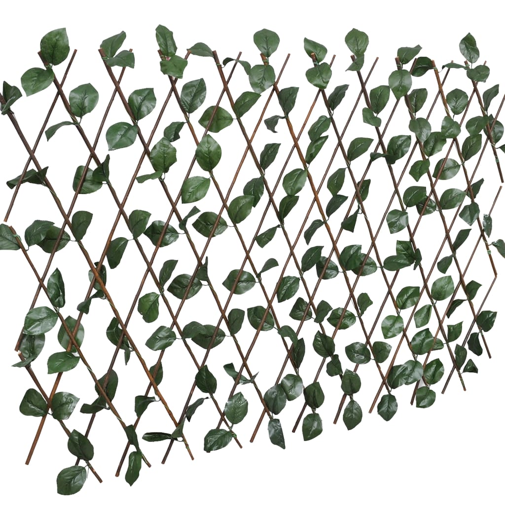 Clôtures à treillis de saule 5pcs feuille artificielle 180x30cm