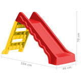 Toboggan pliable d'enfants Intérieur/Extérieur Rouge et jaune