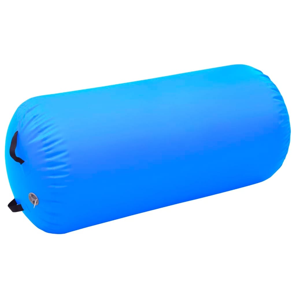 Rouleau gonflable de gymnastique avec pompe 120x75 cm PVC Bleu