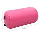 Inflatable Gymnastics Roller with Pump 120x90 cm PVC Pink