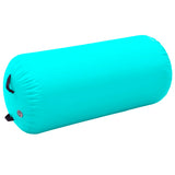 Inflatable gymnastics roller with pump 120x90 cm PVC Green