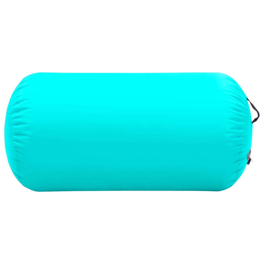 Inflatable gymnastics roller with pump 120x90 cm PVC Green