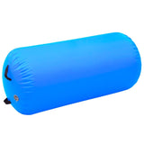 Aufblasbare Gymnastikrolle mit Pumpe 120x90 cm PVC Blau