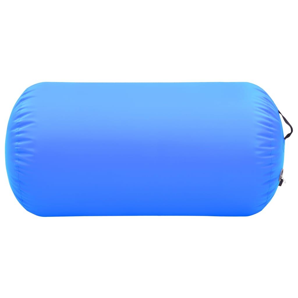 Aufblasbare Gymnastikrolle mit Pumpe 120x90 cm PVC Blau