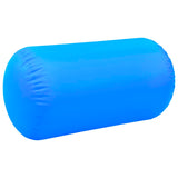 Aufblasbare Gymnastikrolle mit Pumpe 120x90 cm PVC Blau