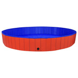 Piscine pliable pour chiens Rouge 300x40 cm PVC