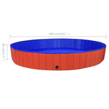 Piscine pliable pour chiens Rouge 300x40 cm PVC